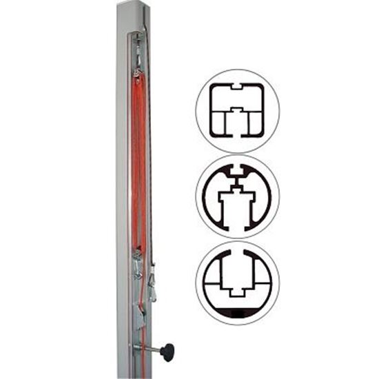 Image sur 991158625 Dispositif de tension par poulie de rechange pour poteaux 80x80 mm ø 83 mm ou ø 105 mm