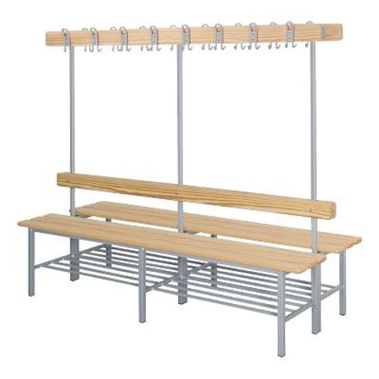 Image sur 991313781 Banc de vestiaire Sport-Thieme double avec dossier