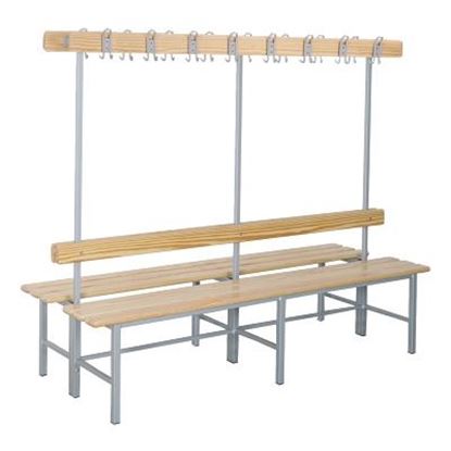 Image de 991313794 Banc de vestiaire Sport-Thieme double avec dossier