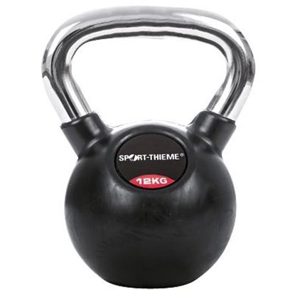 Image de 991190843 Kettlebell Sport-Thieme caoutchoutée avec poignée chrome