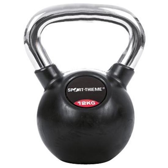 Image sur 991190843 Kettlebell Sport-Thieme caoutchoutée avec poignée chrome