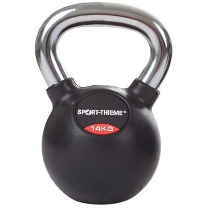 Image de 991190856 Kettlebell Sport-Thieme caoutchoutée avec poignée chrome