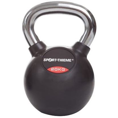 Image de 991190872 Kettlebell Sport-Thieme caoutchoutée avec poignée chrome