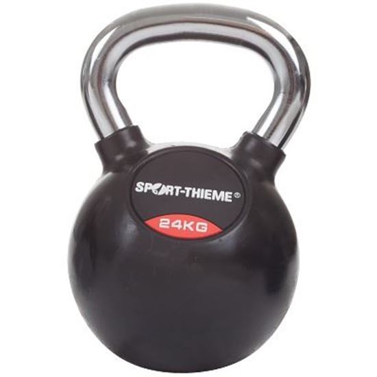 Image sur 991190885 Kettlebell Sport-Thieme caoutchoutée avec poignée chrome