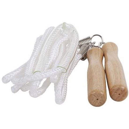 Image sur 991255007 Corde à sauter avec poignées en bois