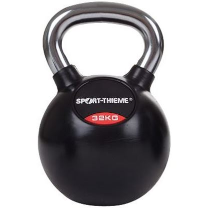 Image de 991233605 Kettlebell Sport-Thieme caoutchoutée avec poignée chrome