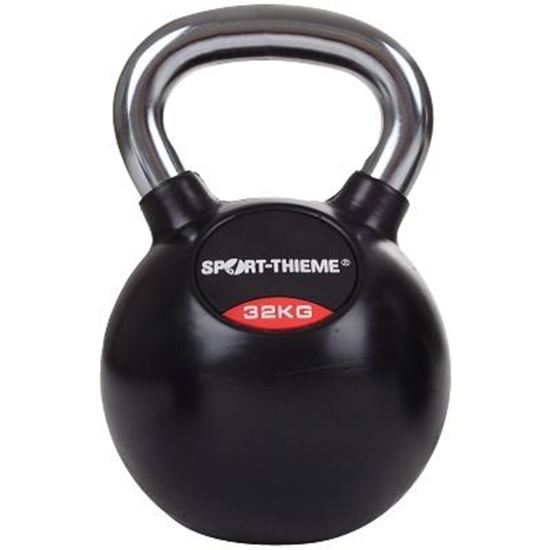 Image sur 991233605 Kettlebell Sport-Thieme caoutchoutée avec poignée chrome