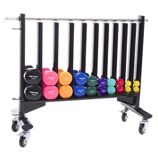 Image sur 991389702 Support roulant Sport-Thieme pour haltères de gymnastique