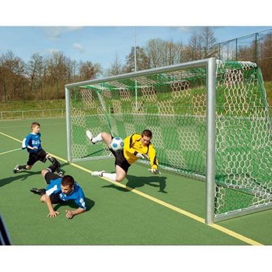 Image sur 993064030 Filets sans nœud à motif échiquier pour buts de football junior 5x2 m