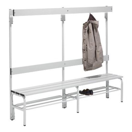 Image sur 992263654 Banc de vestiaire Sypro Wolf pour espaces mouillés avec dossier