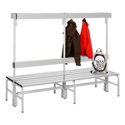 Image de 992263928 Banc de vestiaire Sypro Wolf pour espaces mouillés avec dossier double