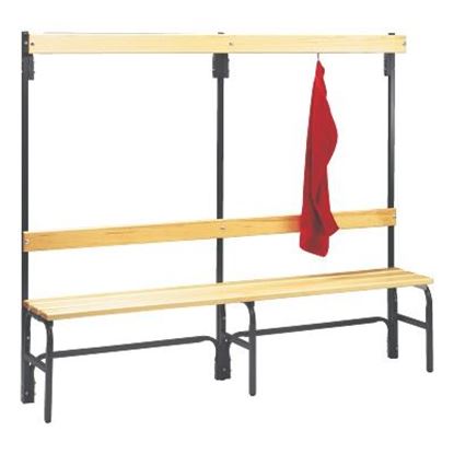 Image de 992263407 Banc de vestiaire Sypro Wolf pour espaces secs avec dossier