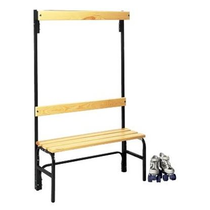 Image de 992263423 Banc de vestiaire Sypro Wolf pour espaces secs avec dossier