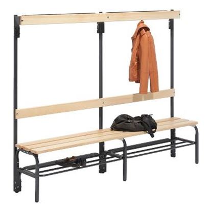 Image de 992263436 Banc de vestiaire Sypro Wolf pour espaces secs avec dossier