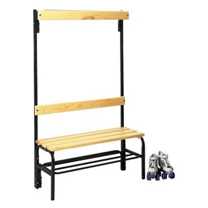 Image de 992263449 Banc de vestiaire Sypro Wolf pour espaces secs avec dossier