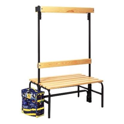 Image de 992263713 Banc de vestiaire Sypro Wolf pour espaces secs avec dossier double