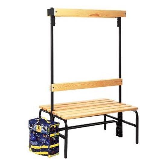 Image sur 992263713 Banc de vestiaire Sypro Wolf pour espaces secs avec dossier double