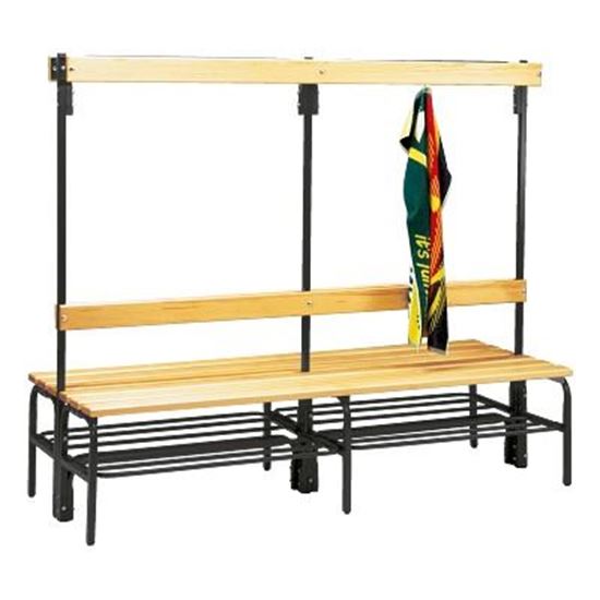 Image sur 992263742 Banc de vestiaire Sypro Wolf pour espaces secs avec dossier double