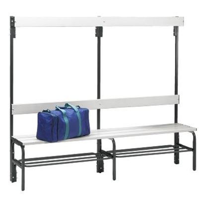 Image de 992263553 Banc de vestiaire Sypro Wolf pour espaces humides avec dossier