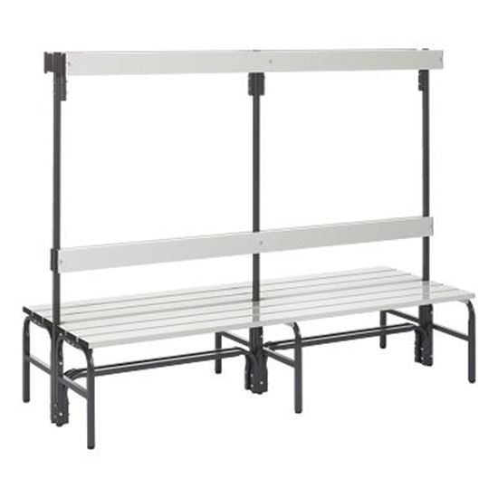 Image sur 992263827 Banc de vestiaire Sypro Wolf pour espaces humides avec dossier double