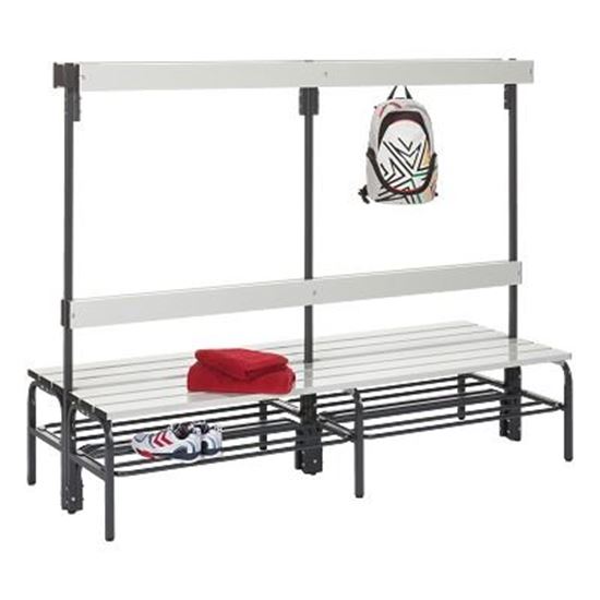 Image sur 992263856 Banc de vestiaire Sypro Wolf pour espaces humides avec dossier double