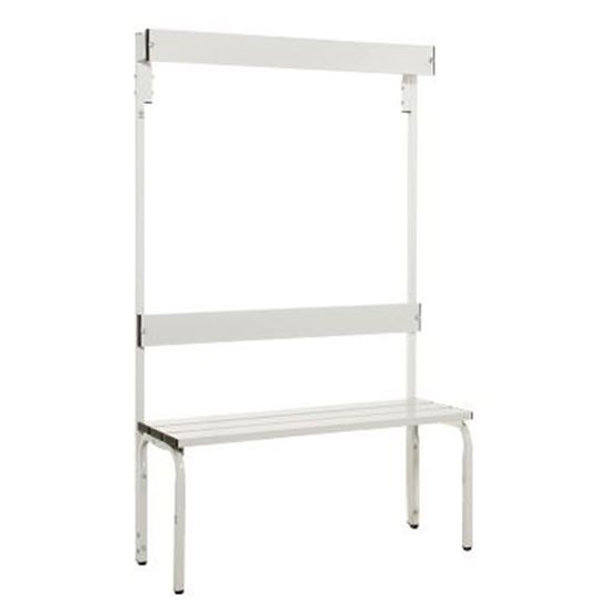 Image sur 992263612 Banc de vestiaire Sypro Wolf pour espaces mouillés avec dossier