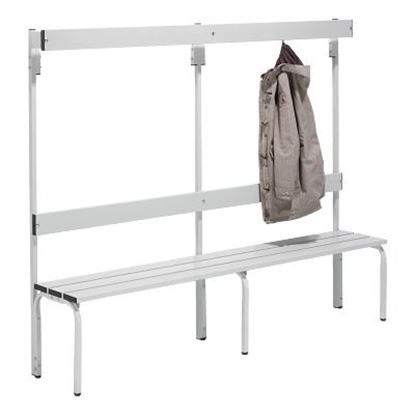 Image de 992263625 Banc de vestiaire Sypro Wolf pour espaces mouillés avec dossier