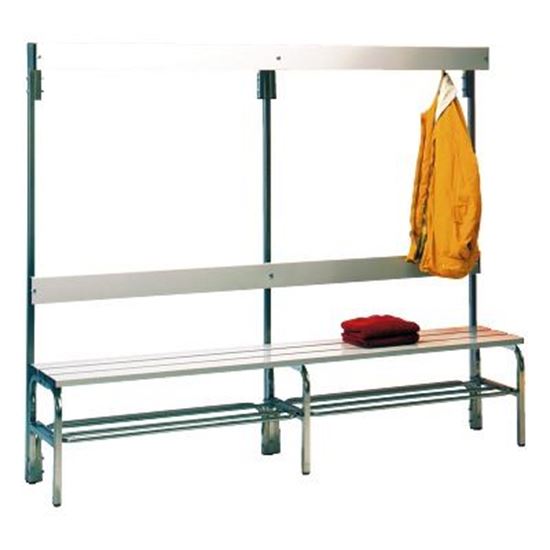 Image sur 992263641 Banc de vestiaire Sypro Wolf pour espaces mouillés avec dossier