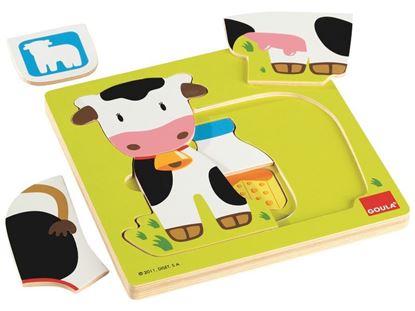 Image de 44653171 PUZZLE 3 NIVEAUX Vache DIVERS    