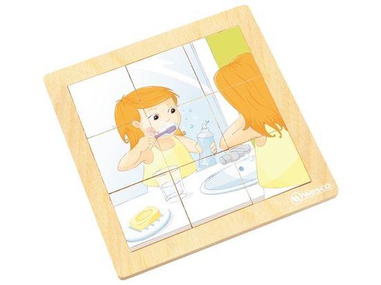 Image sur 38050020 PUZZLE HUGO ET CLARA l'hygiène Le brossage des dents MULTICOLOR