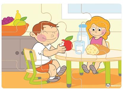 Image de 39663171 PUZZLE VICTOR ET MAYA à l'école Le goûter DIVERS    