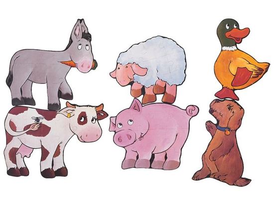 Image sur 1263020 PUZZLES PROGRESSIFS GÉANTS Animaux de la ferme MULTICOLOR