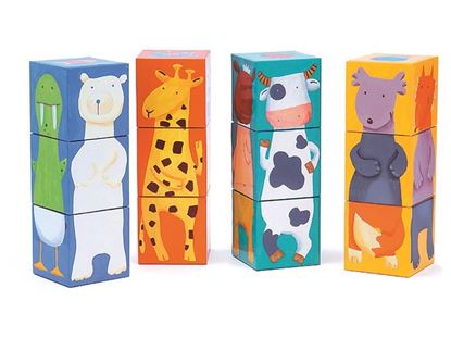 Image de 22511020 PUZZLES 12 CUBES LES ANIMAUX MULTICOLOR