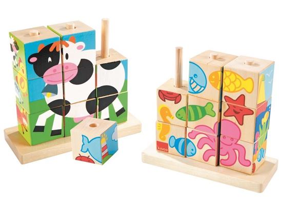 Image sur 34645020 PUZZLE 9 CUBES  MAXI LOT MULTICOLOR
