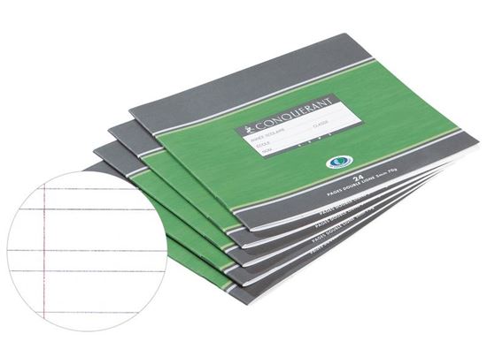 Image sur 12176001 CAHIER DE MATERNELLE 14,7 x 17 cm - 24 pages - 70 g Lignage double 5 mm BLANC     