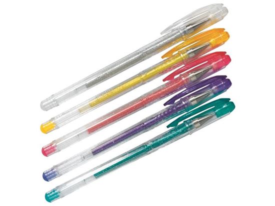 Image sur 11381020 STYLOS À ENCRE EN GEL Pailletée MULTICOLOR