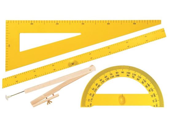 Image sur 24614020 OUTIL DE TRAÇAGE EN BOIS MAXI LOT MULTICOLOR