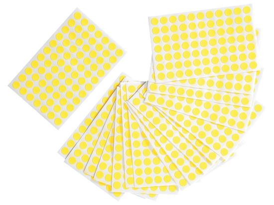 Image sur 6186014 PETITES GOMMETTES Rondes JAUNE     