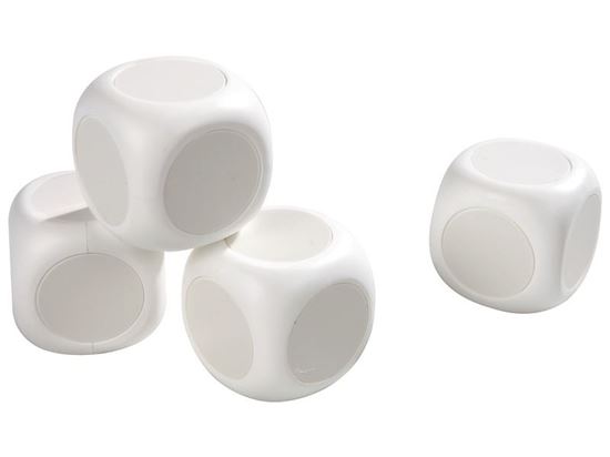 Image sur 28574001 MAXI DÉS VIERGES Surface plastique BLANC     