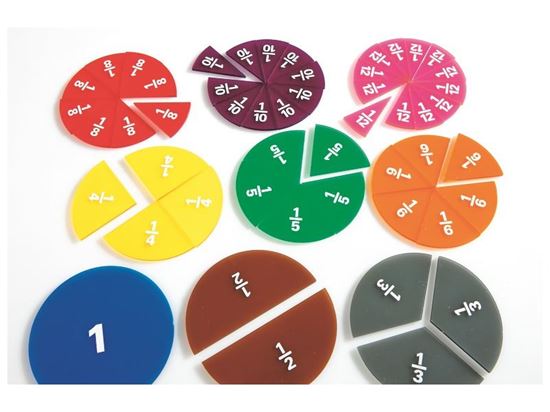 Image sur 36314020 SET DE FRACTIONS TRANSPARENT écriture fractionnaire Disques de fractions