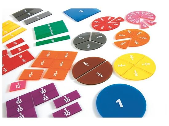 Image sur 38183020 Carrés et disques de fractions transparents, écriture fractionnaire MAXI LOT