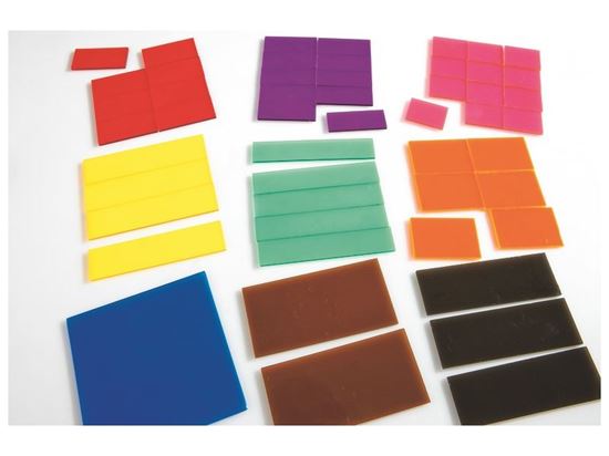 Image sur 36241020 SET DE FRACTIONS TRANSPARENT Carrés de fractions transparents