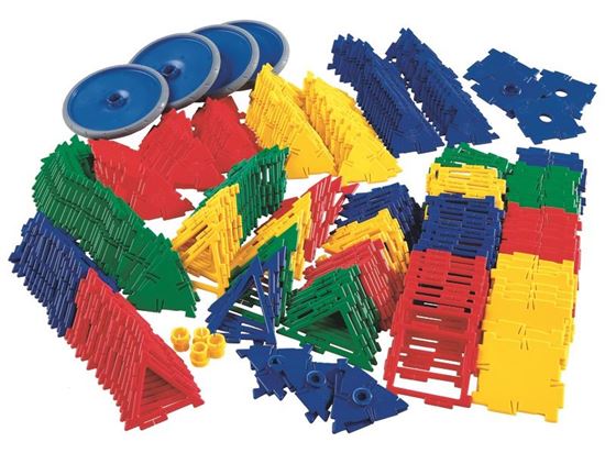 Image sur 29909020 PREMIÈRES CONSTRUCTIONS Polydron les 215 pièces MULTICOLOR