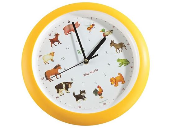 Image sur 41376014 HORLOGE SONORE JAUNE     