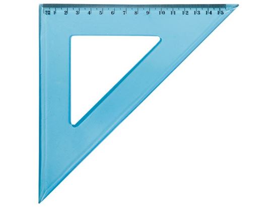 Image sur 46416002 RÈGLE ULTRARÉSISTANTE ÉQUERRE 45° BLEU      