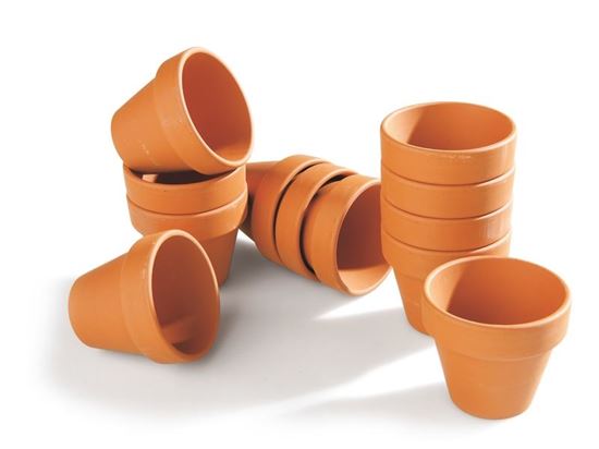 Image sur 21891020 POTS EN TERRE CUITE À DÉCORER Hauteur de 5 cm MULTICOLOR