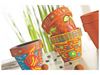 Image sur 21891020 POTS EN TERRE CUITE À DÉCORER Hauteur de 5 cm MULTICOLOR