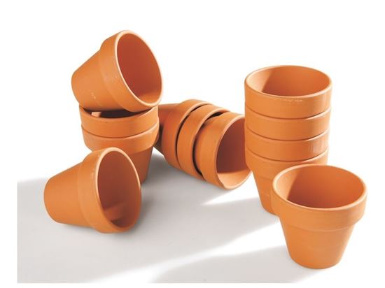 Image sur 21892020 POTS EN TERRE CUITE À DÉCORER Hauteur de 8 cm MULTICOLOR