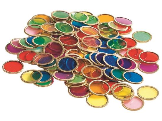 Image sur 31503020 JETONS À BORDURES MÉTALLIQUES MULTICOLOR