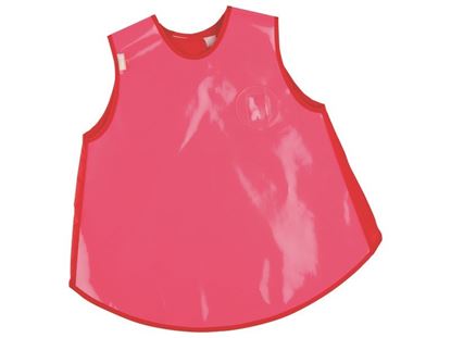 Image de 39426021 TABLIER ENFANT HAUTE PROTECTION avec boucle d'accroche Stature 80/97 cm - 18 à 36 mois FUSHIA    